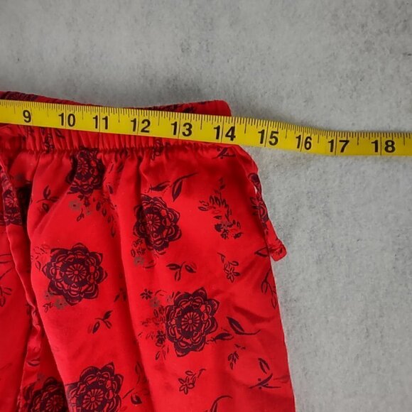 Nautica Rose Pattern Red 100% Cotton Cozy Pajama, Sleepwear Lounge Set Size L - Picture 9 of 16